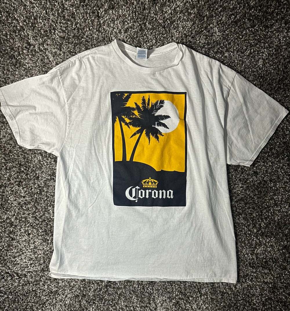 Delta Pro Weight Corona Palm Tree Graphic T-Shirt Size 2XL White
